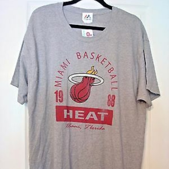 MAJESTIC Other - NBA MAJESTIC MIAMI HEAT MEN'S GRAY LARGE T-SHIRT